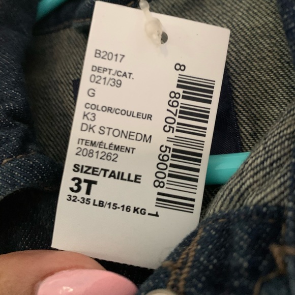 Toddler Boy Jean jacket never used 3T - Picture 3 of 3